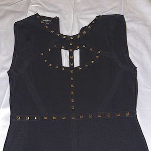 Black Bebe body con dress.